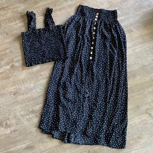 SHEIN Polka Dot Top & Skirt Set